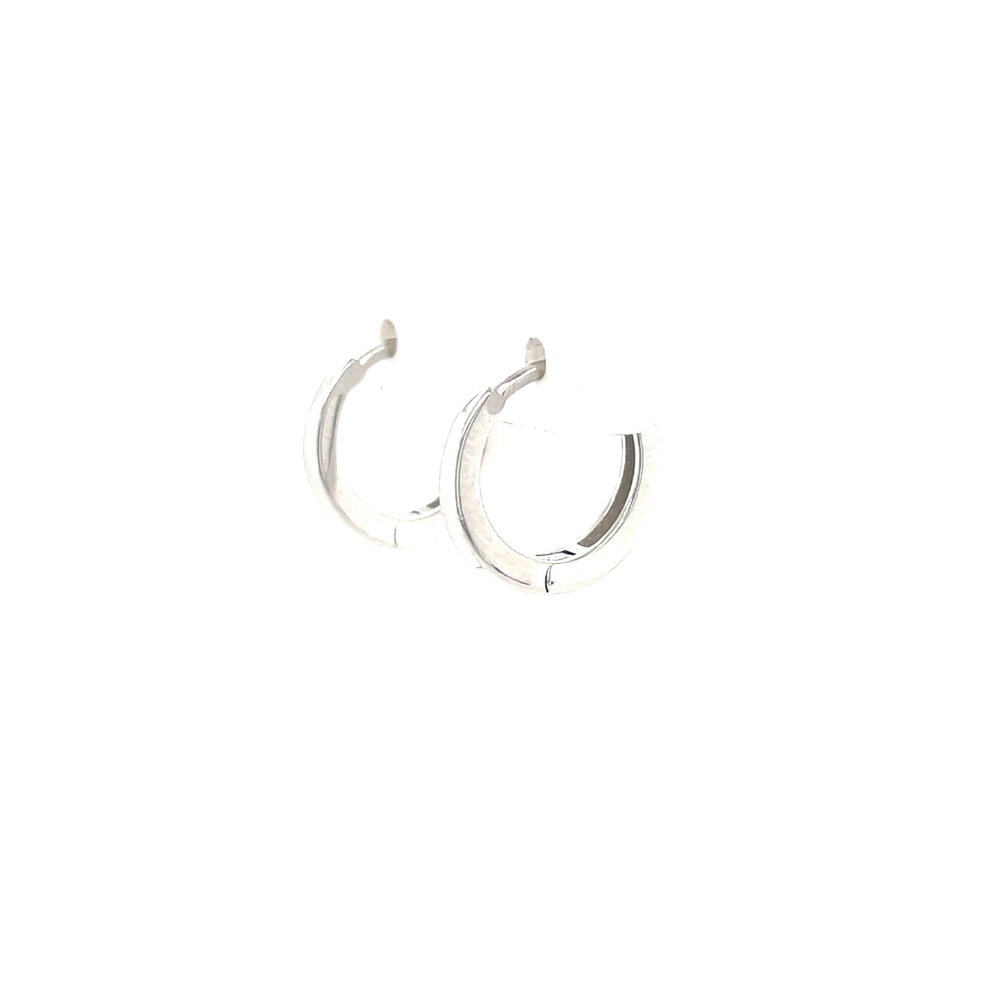 Silver 13mm Plain Huggie Hoop Earrings SE3263/A