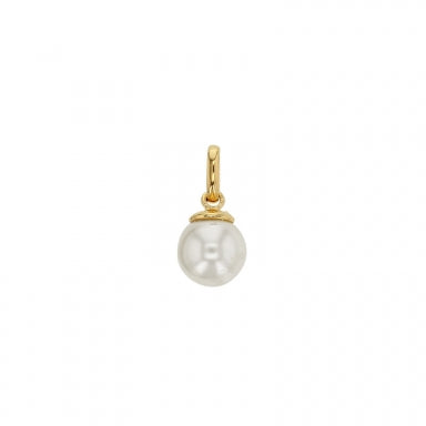 Bijoux D'Or 18ct Gold-Plated 8mm Pearl Pendant 326762