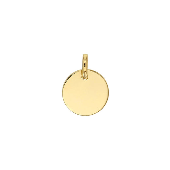 Bijoux D'Or 18ct Gold-Plated 12mm Round Disc 45cm Chain 32676412