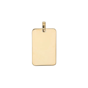 Bijoux D'Or 18ct Gold-Plated Men's Dog Tag 50cm Chain 326792