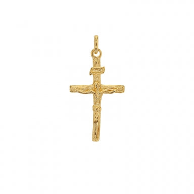 Bijoux D'Or 18ct Gold-Plated Crucifix 50cm Chain 326795