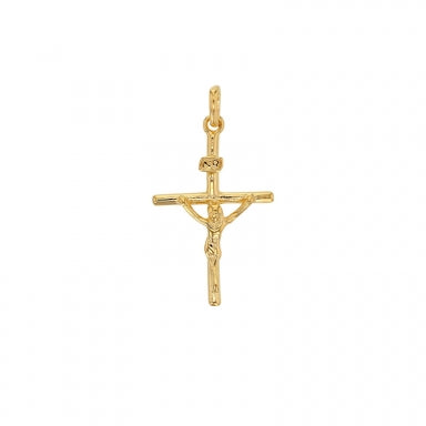 Bijoux D'Or 18ct Gold-Plated Crucifix 50cm Chain 326797