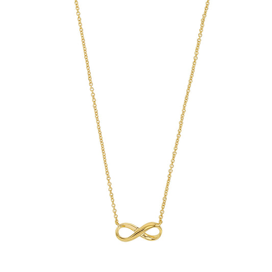 Bijoux D'Or 18ct Gold-Plated Infinity Necklace 40+4 cm 327146