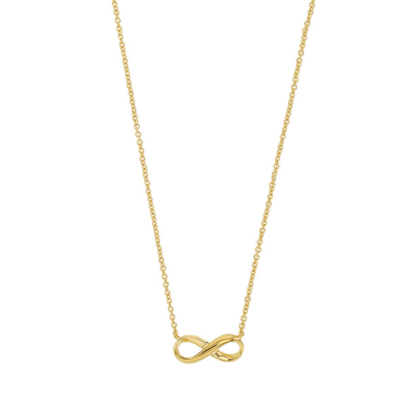 Bijoux D'Or 18ct Gold-Plated Infinity Necklace 40+4 cm 327146