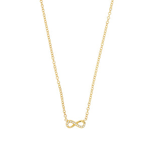 Bijoux D'Or 18ct Gold-Plated CZ Infinity Necklace 37+5 cm 327152