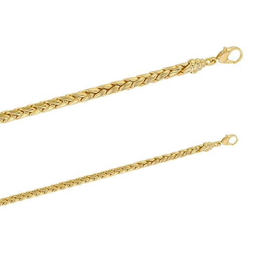 Bijoux D'Or 18ct Gold-Plated Palm Chain Bracelet 19cm 328024