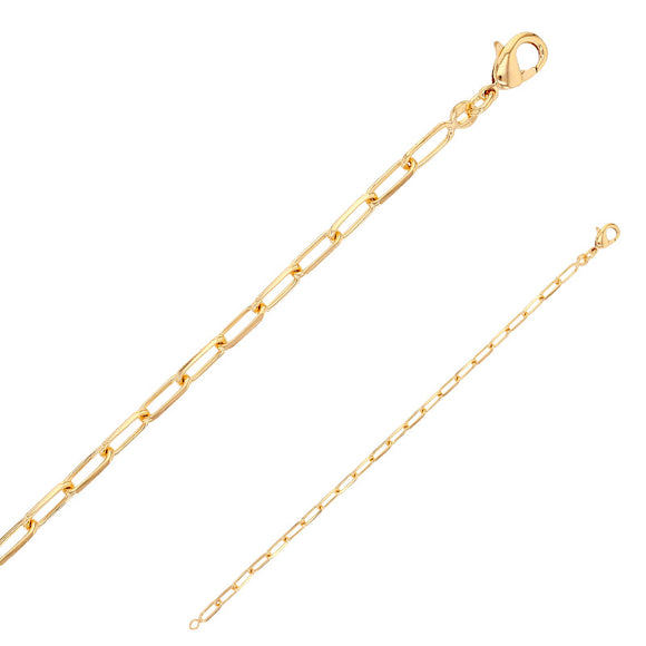 Bijoux D'Or 18ct Gold-Plated Paperlink Bracelet 18.5cm 328033