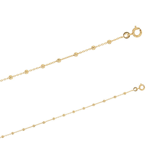 Bijoux D'Or 18ct Gold-Plated Bracelet with Beads 328036