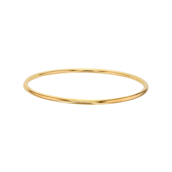 Bijoux D'Or 18ct Gold-Plated Round Bangle 65mm 328764