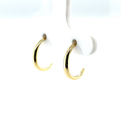 Silver Gold-plated 3/4 Hoop Earrings SE3569