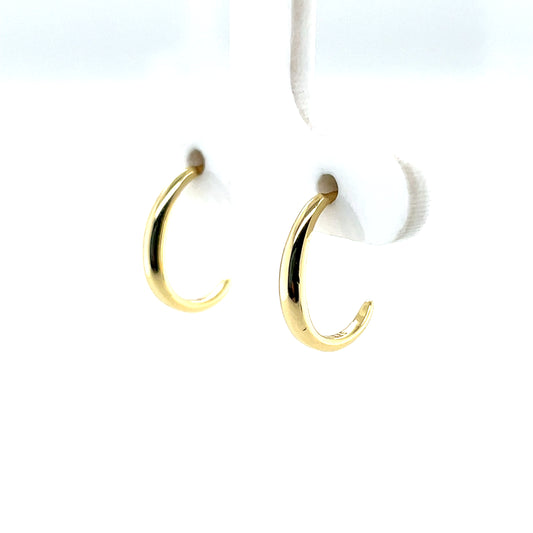 Silver Gold-plated 3/4 Hoop Earrings SE3569