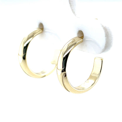 Silver Gold-plated 3/4 Hoop Earrings SE3570