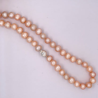 Peach 9-10mm Freshwater Cultured Pearl Necklace 36614856