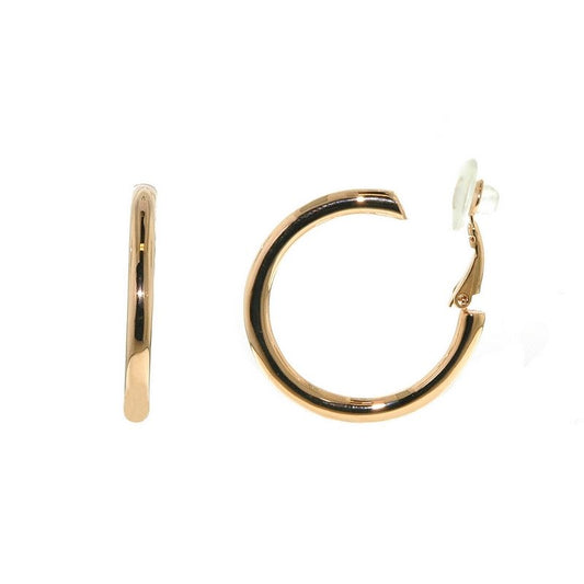 FINESSE ROSE GOLD HOOP CLIP ON EARRINGS 40152