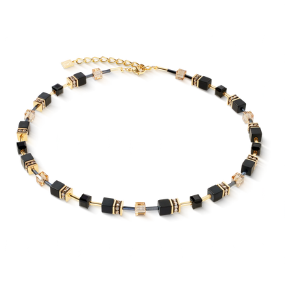 COEUR DE LION  GeoCUBE® necklace Onyx black-gold 4018101316
