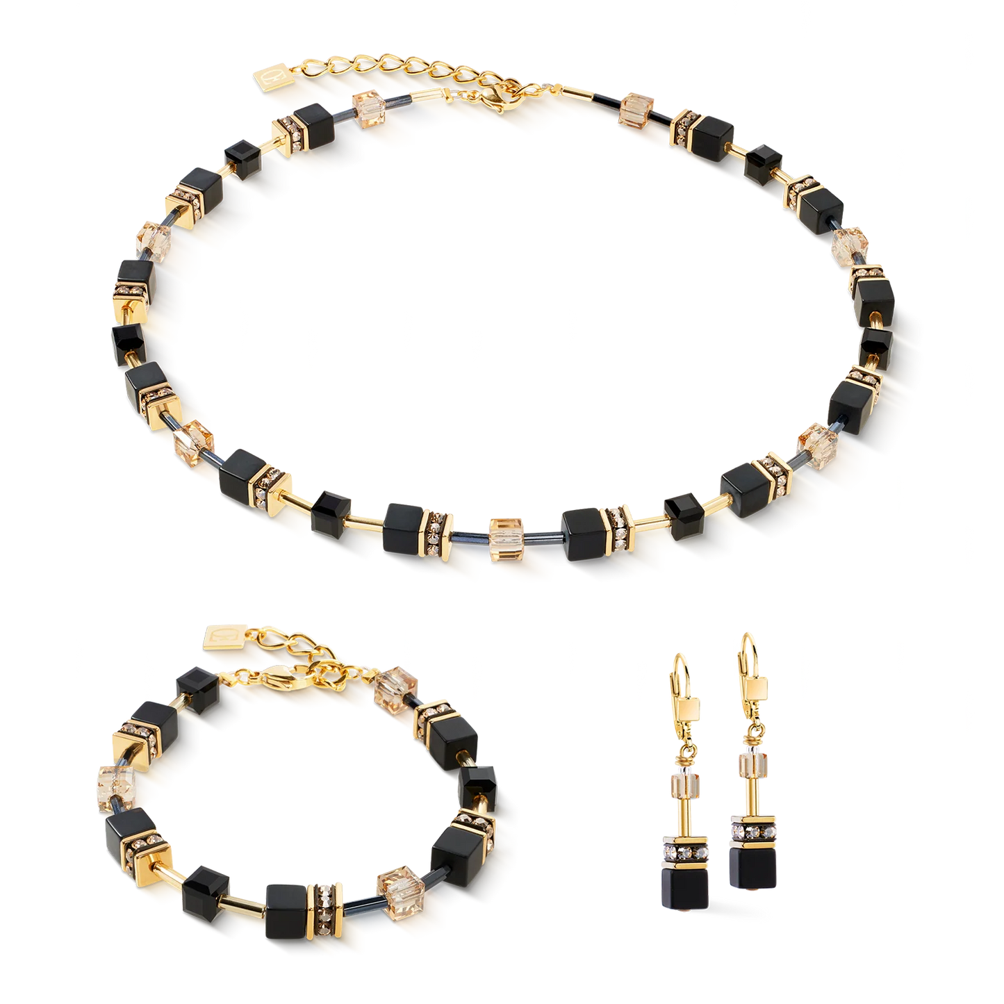 COEUR DE LION GeoCUBE® bracelet onyx black-gold 4018301316