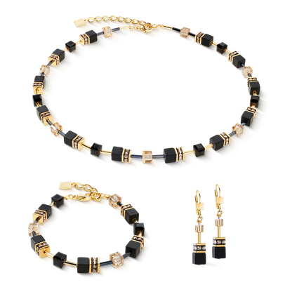 COEUR DE LION GeoCUBE® bracelet onyx black-gold 4018301316