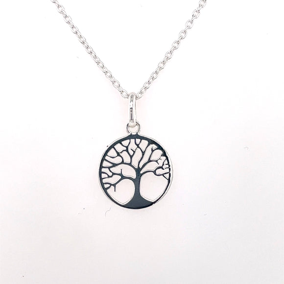 Silver 13.5mm Tree of Life Pendant 401