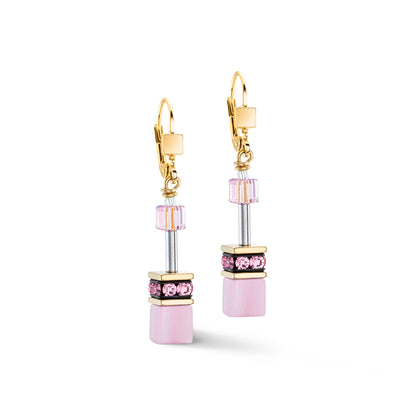 COEUR DE LION GeoCUBE® Iconic Mono Gold earrings pink 4020201920