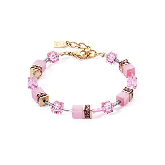 COEUR DE LION GeoCUBE® Iconic Mono Gold bracelet pink 4020301920