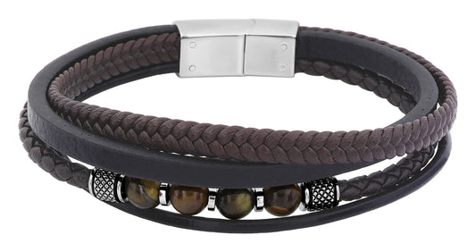 Men's Leather Bracelet Brown 403857