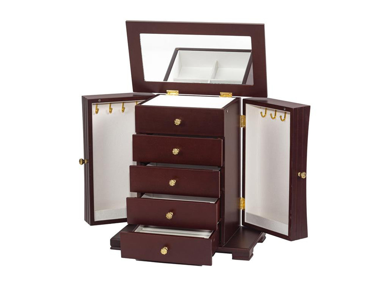 Walnut finish Wardrobe Jewel Case 4072