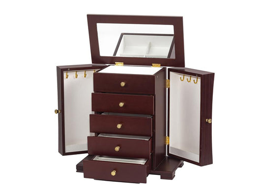 Walnut finish Wardrobe Jewel Case 4072