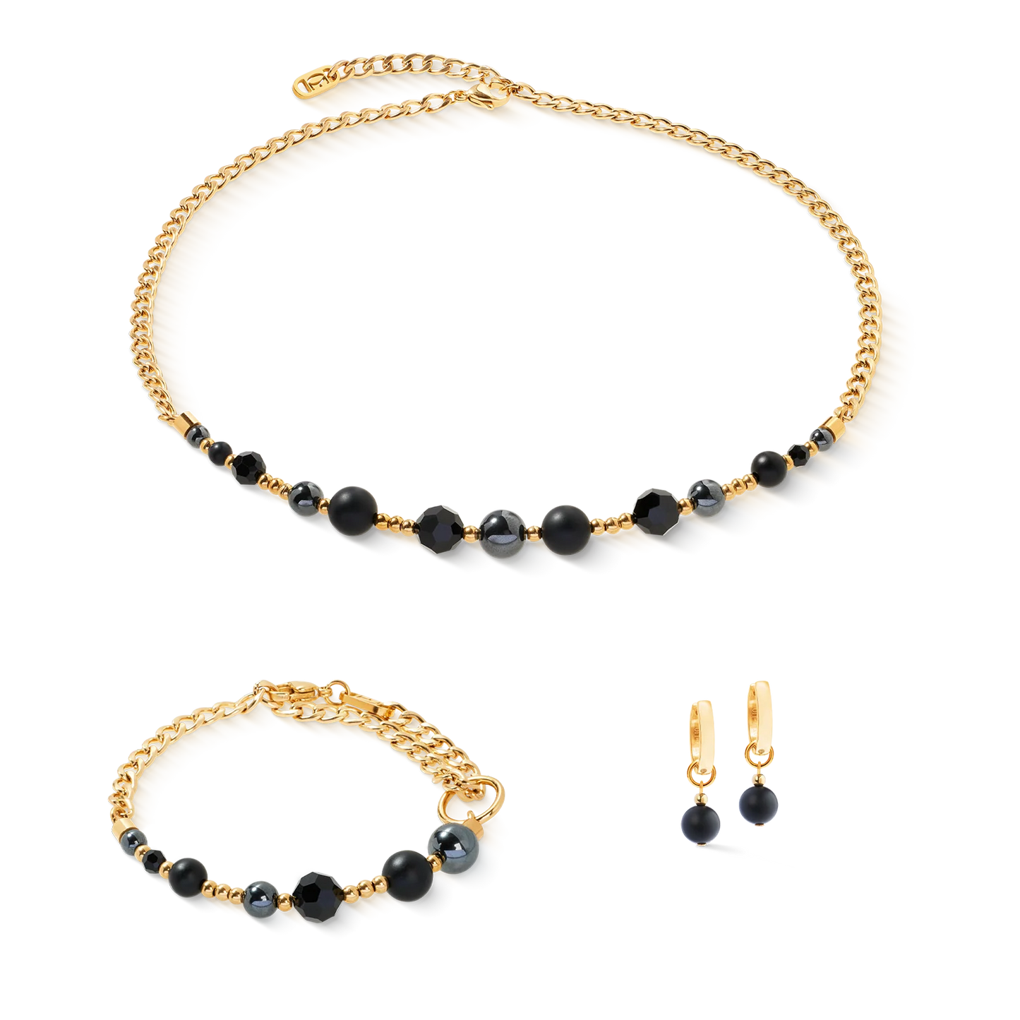 COEUR DE LION Bracelet Pure Spheres gold-black 4089301316
