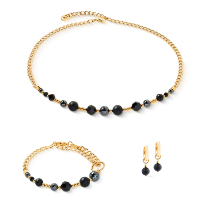 COEUR DE LION Hoop Pure Spheres gold-black 4089211316