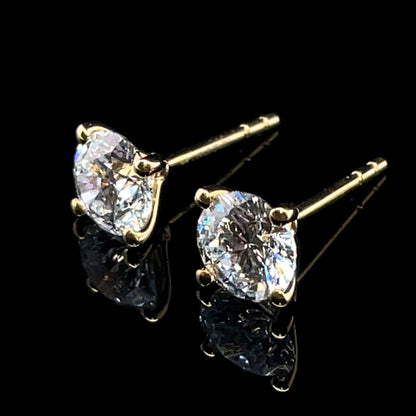 9ct Yellow Gold Lab Grown 2.00ct Diamond Stud Earrings DE131