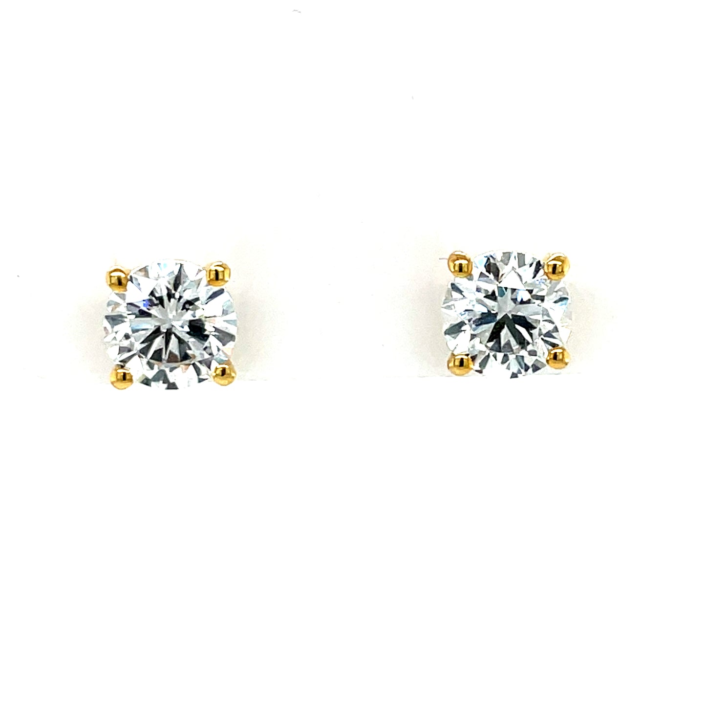 9ct Yellow Gold Lab Grown 2.00ct Diamond Stud Earrings DE131