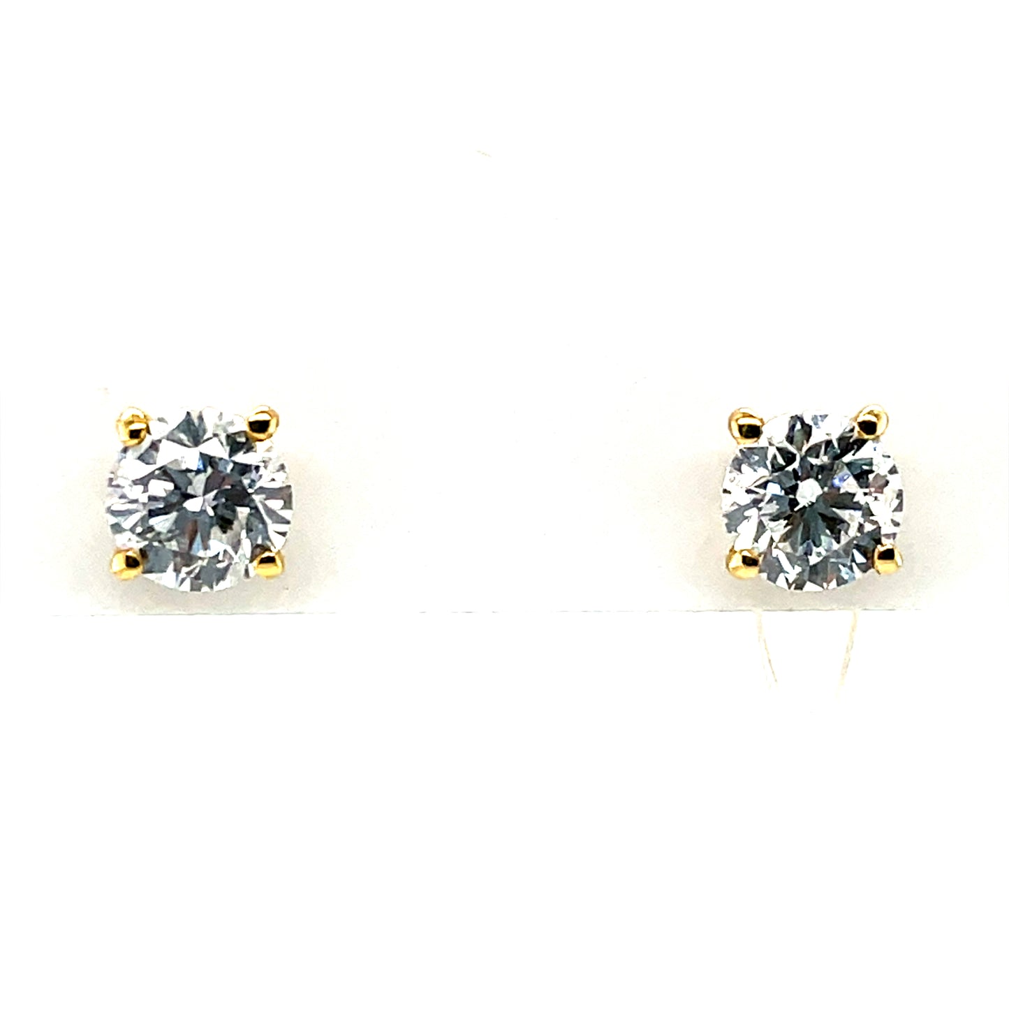 9ct Yellow Gold Lab Grown 1.00ct Diamond Stud Earrings DE130