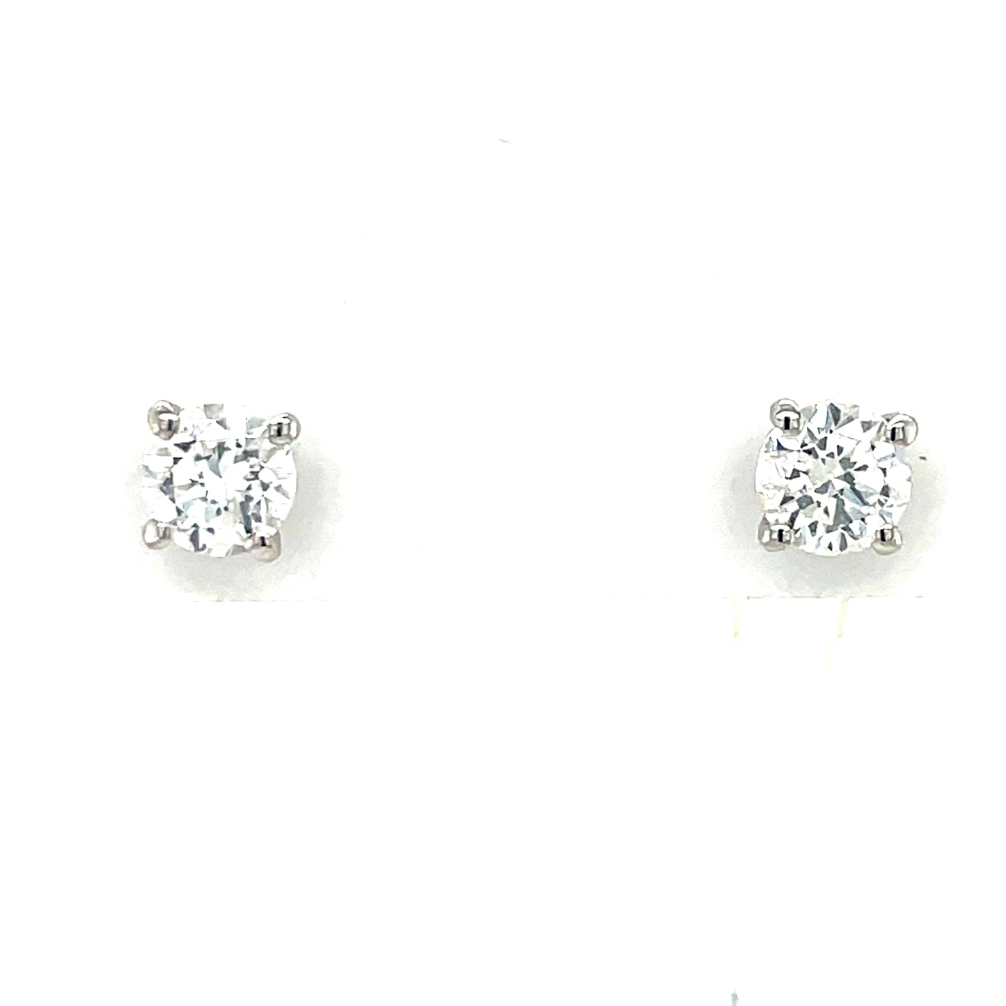 9ct White Gold Lab Grown 0.62ct Diamond Stud Earrings DE129