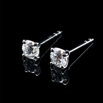 9ct White Gold Lab Grown 0.62ct Diamond Stud Earrings DE129