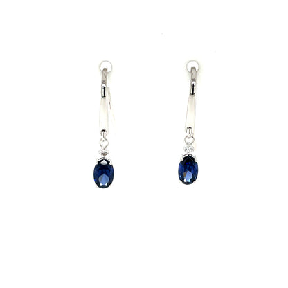 Sterling Silver Tanzanite CZ Drop Earrings SE422/TZ