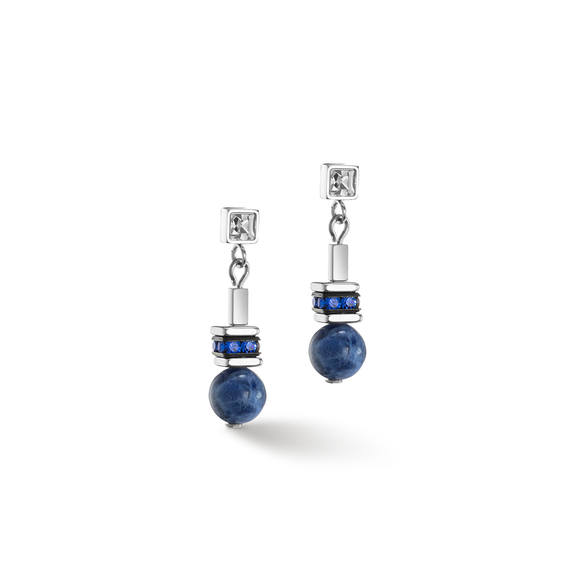 COEUR DE LION Earrings Atlantis Spheres silver-blue 4351210717