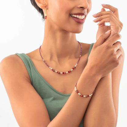 COEUR DE LION  Sparkling Princess necklace gold-red 4567100300