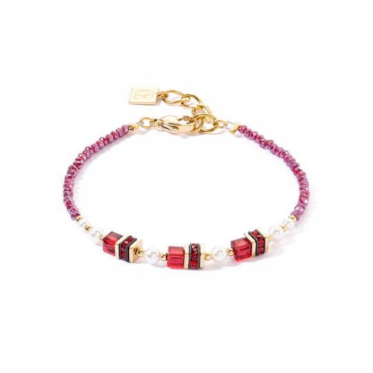 COEUR DE LION Sparkling Princess bracelet gold-red 4567300300