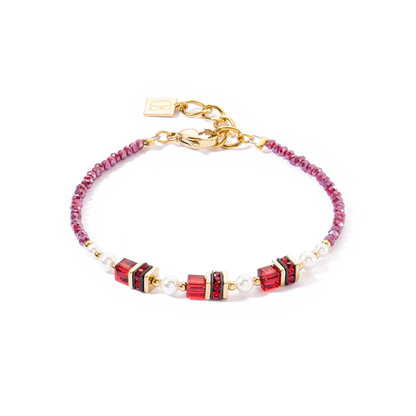 COEUR DE LION Sparkling Princess bracelet gold-red 4567300300