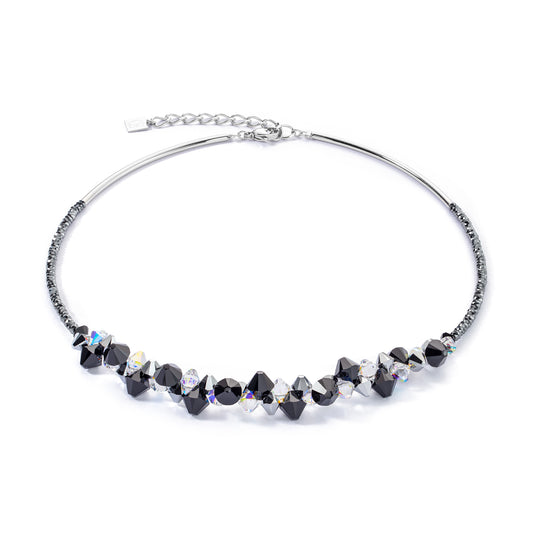 COEUR DE LION  Dancing Crystals Update necklace silver-black 4640101318