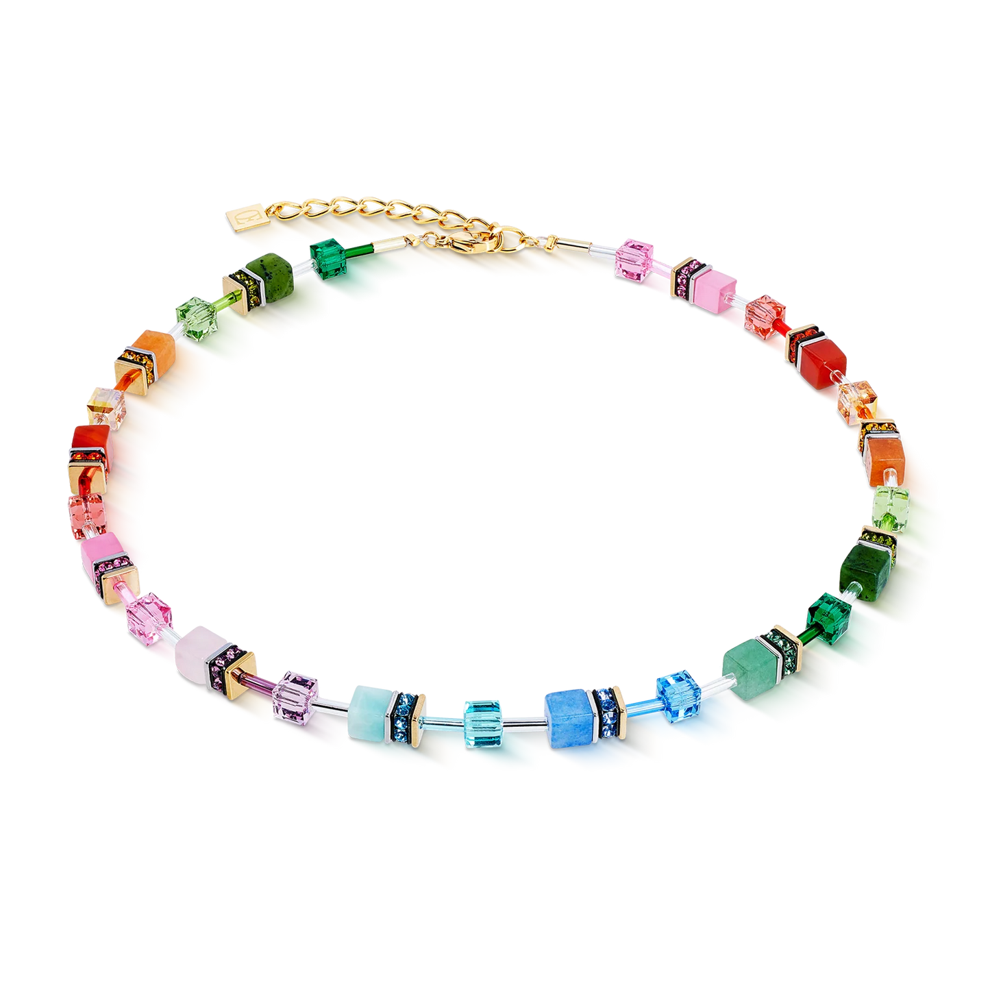 COEUR DE LION  GeoCUBE® Iconic Precious necklace Rainbow 4905101520