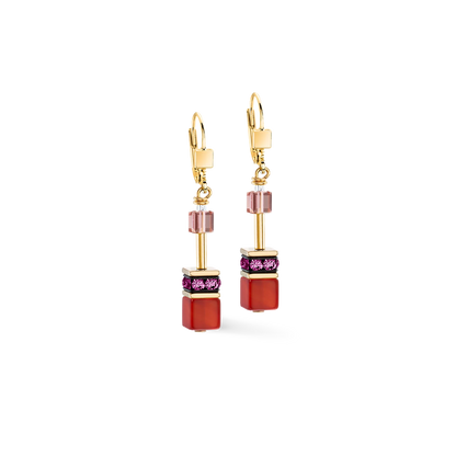 COEUR DE LION GeoCUBE® Iconic Precious earring Festive red 4905200316