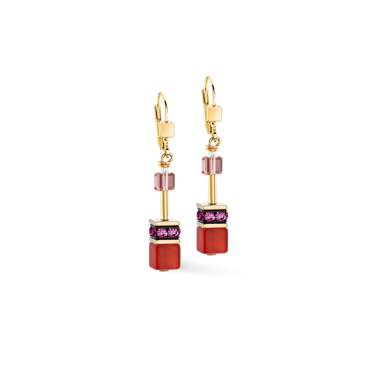 COEUR DE LION GeoCUBE® Iconic Precious earring Festive red 4905200316