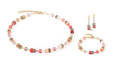 COEUR DE LION GeoCUBE® Iconic Precious earrings red-beige 4905210310