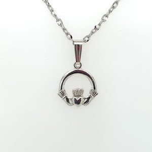 Sterling Silver Small 13mm Claddagh Pendant