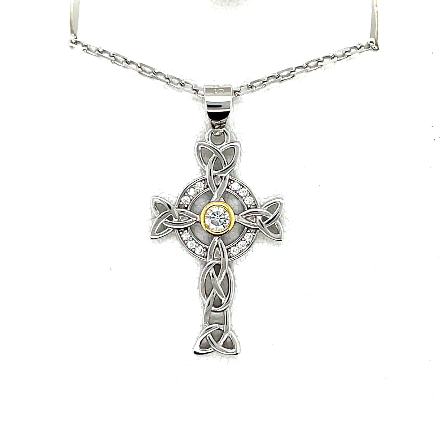 Sterling Silver Celtic Knotwork Cross SP514