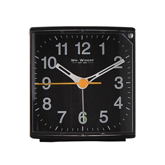Widdop Black Quartz Bedside Alarm Clock 5374BK