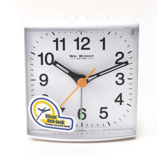 Widdop White Quartz Bedside Alarm Clock 5374W