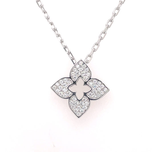 Sterling Silver CZ Quatrefoil Pendant SP5623