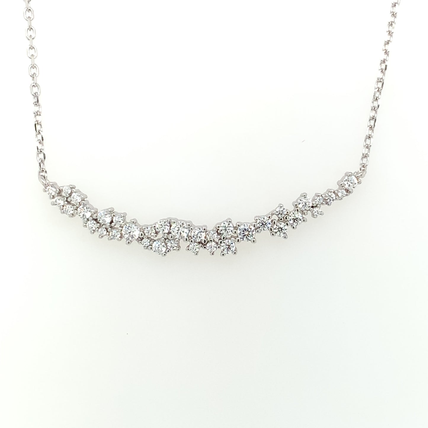 Sterling Silver CZ Sparkle Necklet SP5850